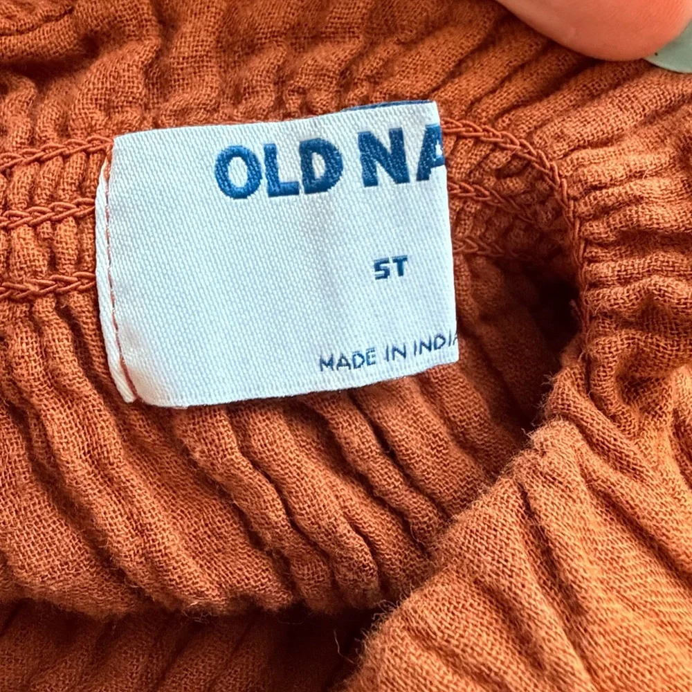 Old Navy Orange Rust Kids One-piece Romper 5T